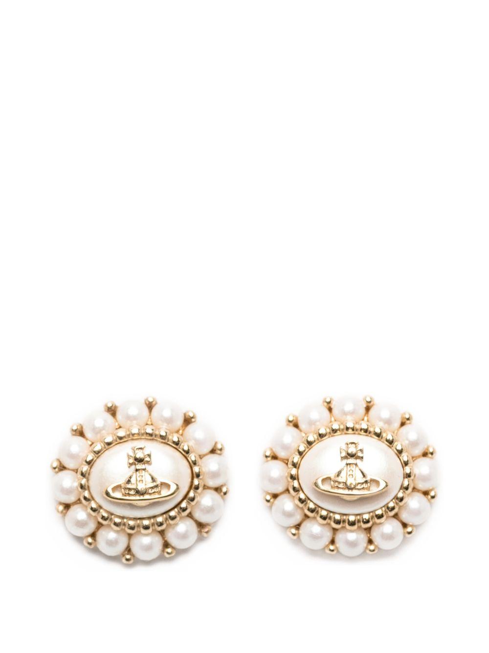 Amaya Small Earrings 6201035H02R107 GOLD CREAMROSE VIVIENNE WESTWOOD 