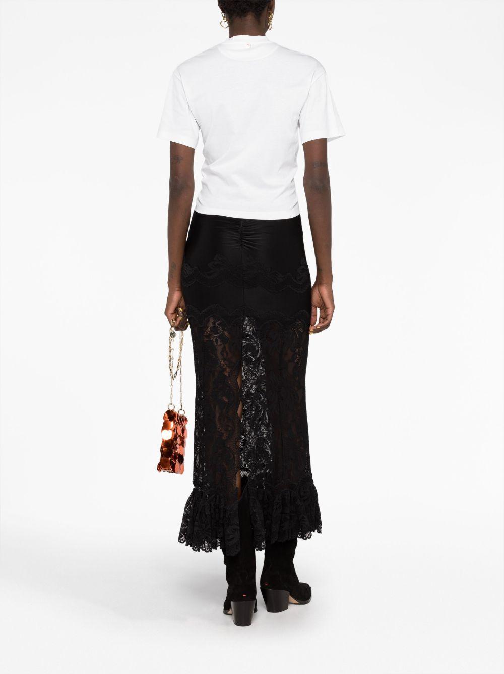 T-shirt bianca con piercing<BR/> 23AJTO539CO0485 P109 OFF WHITE RABANNE 