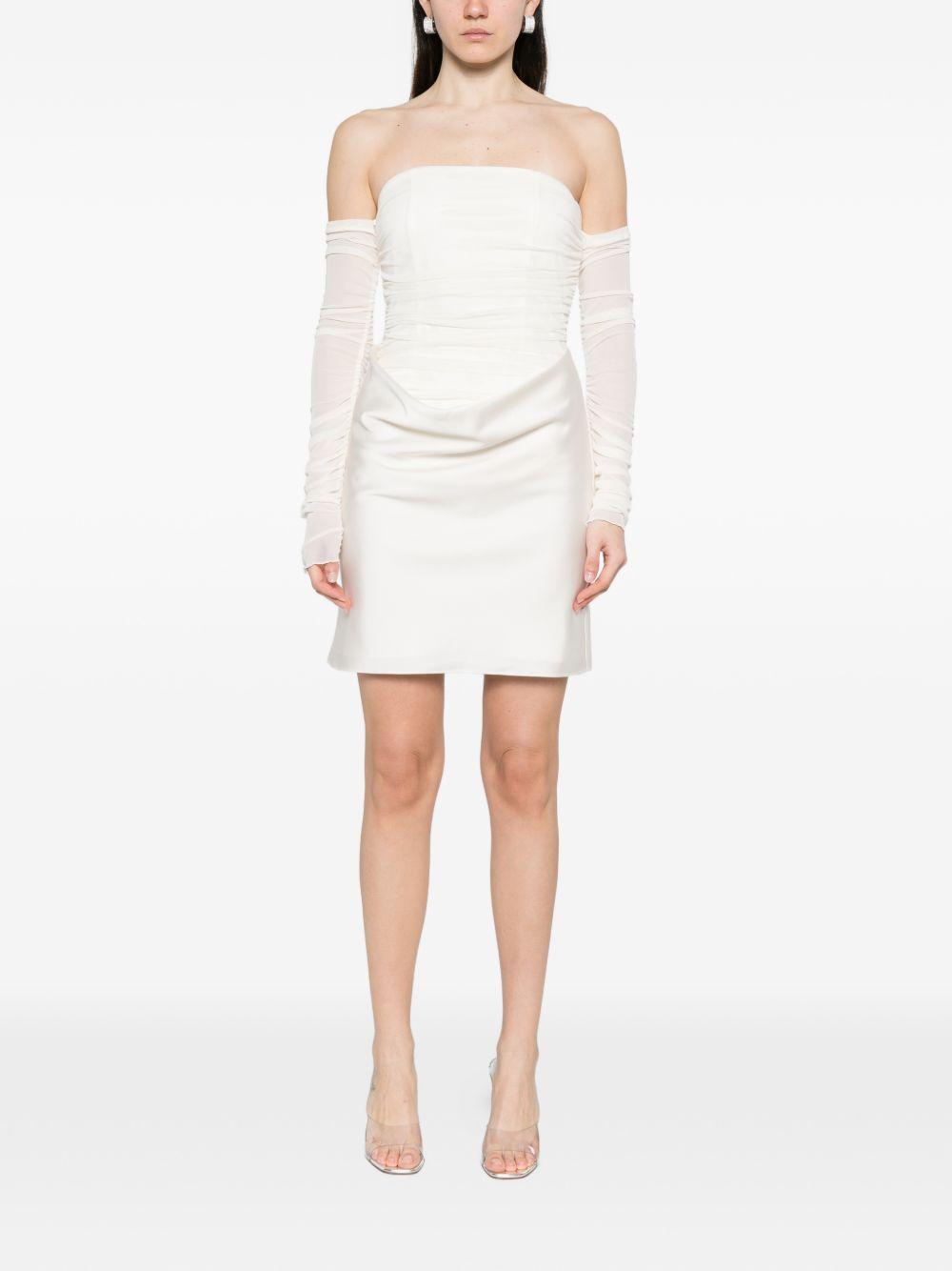 Ruched Mini Dress 115789857 857 EGRET ROTATE 