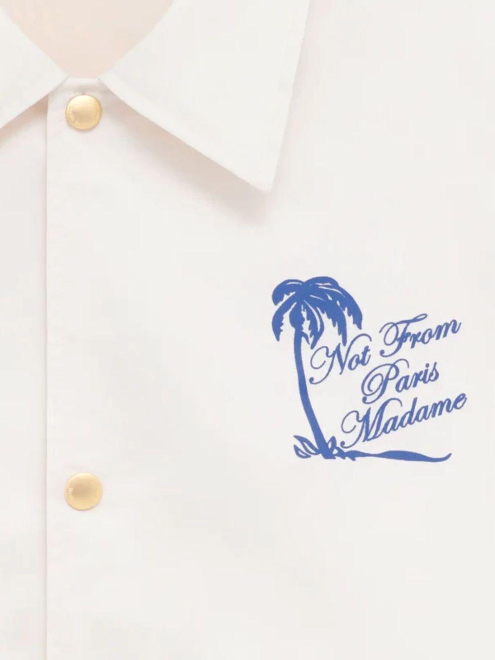 La Veste Slogan Palmier KJT277PA014 OFF WHITE DROLE DE MONSIEUR 