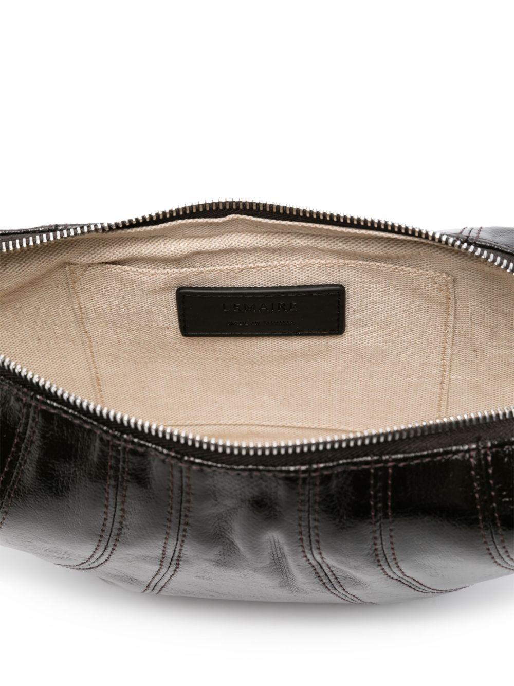 Small Croissant Bag in Coated Cotton BG0003LF1329 BR477 TRUFFLE LEMAIRE 