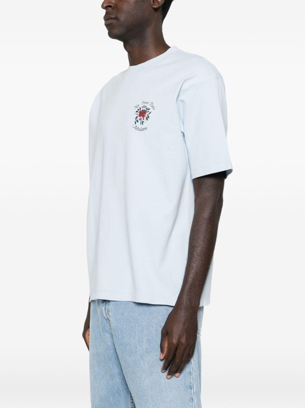 Le T-Shirt Slogan Rose JTS210CO002 LIGHT BLUE DROLE DE MONSIEUR 