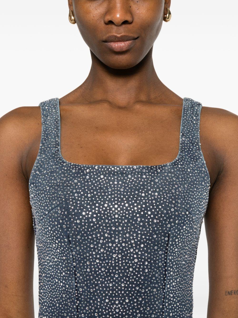 Abito midi con scollo quadrato A0117DAR62P DENIM TWENTY FOURHAITCH 