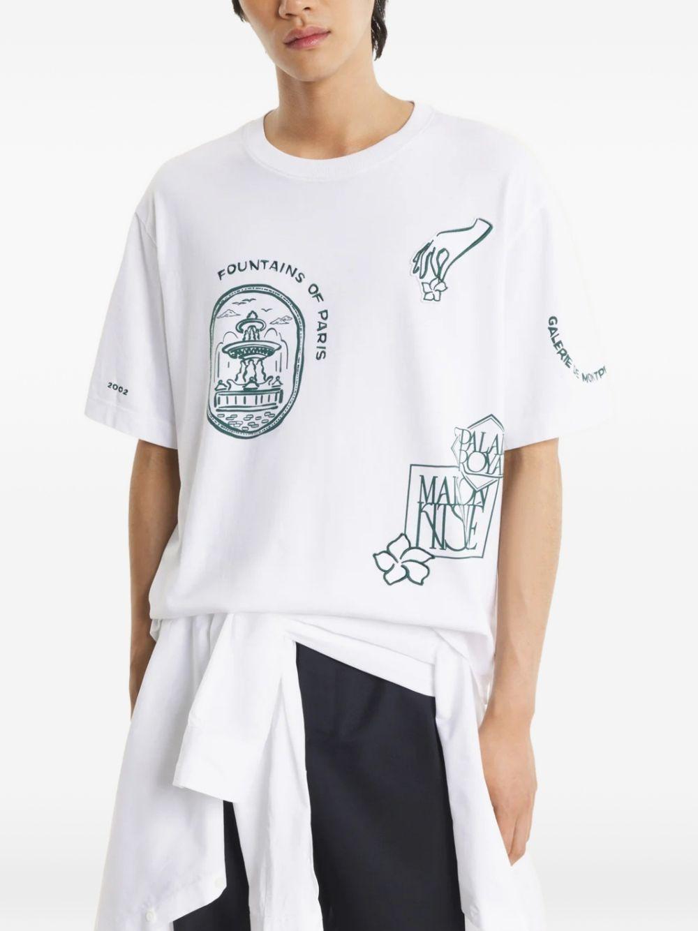ART NOUVEAU STAMPS OVERSIZE QM00107KJ0119 P100 WHITW MAISON KITSUNE 