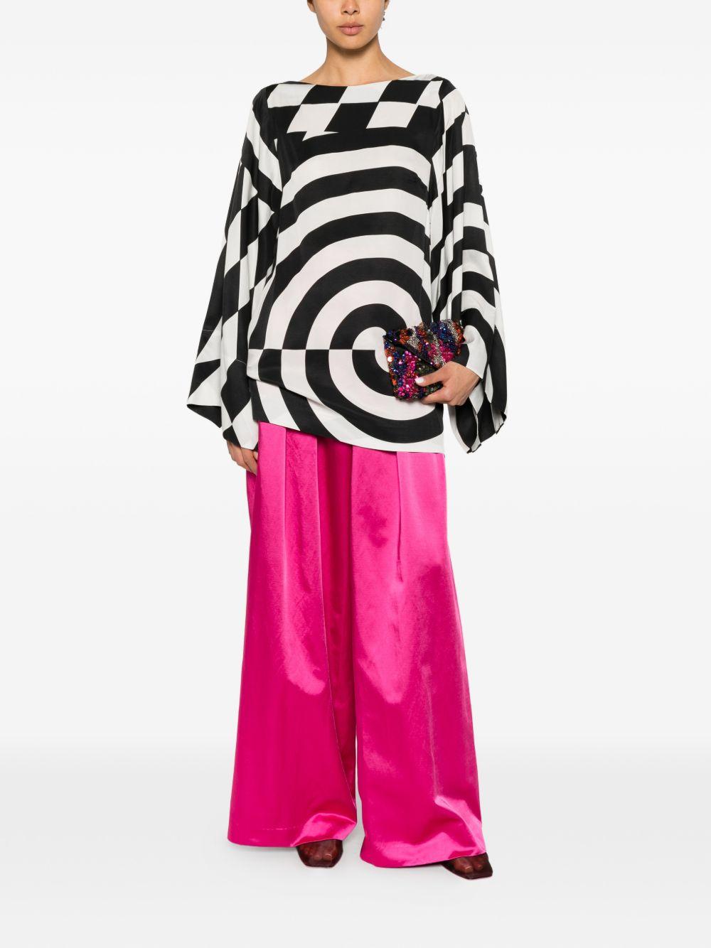 Wide pleated pants PAMPLONA3304 30 FUCHSIA DRIES VAN NOTEN 