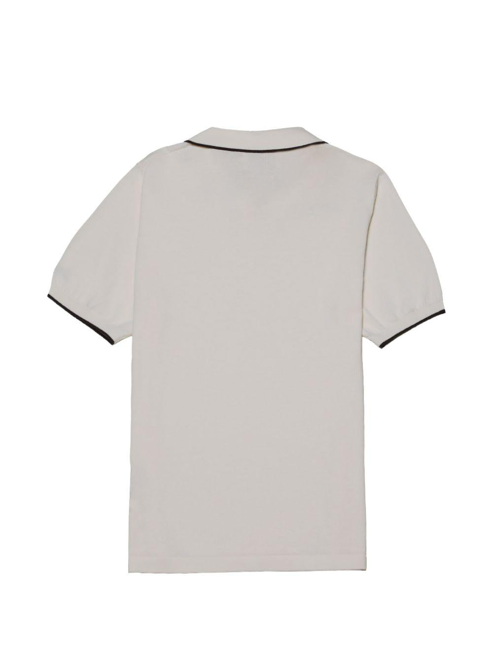 Polo Sloan in maglia di cotone SLO001400095L 10L CREAM MC2 SAINT BARTH 
