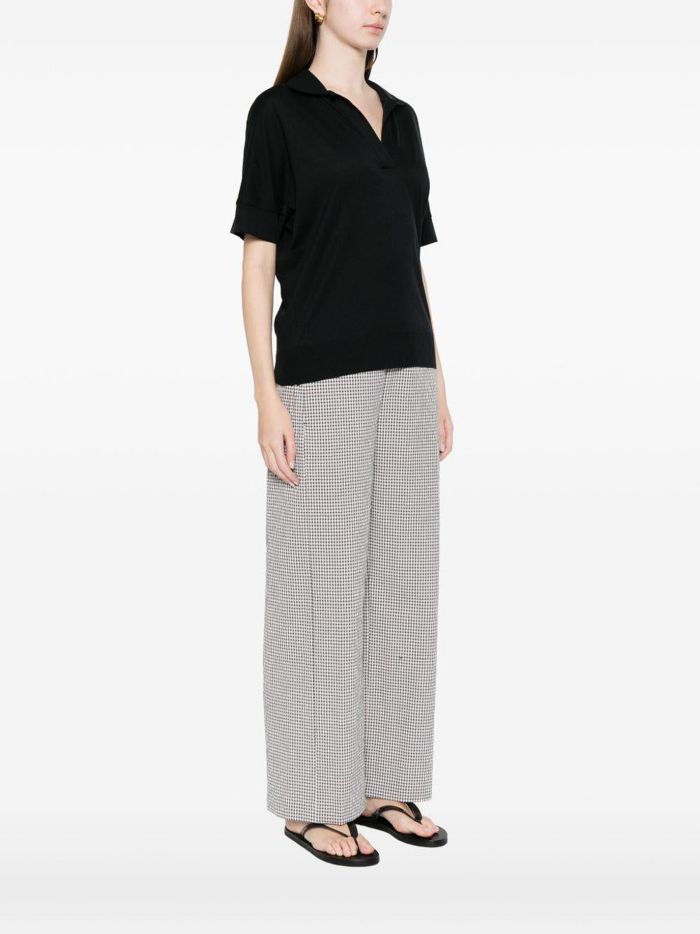Polo in Glam Knit Effect JPL00113D52056 9300 NERO HERNO 