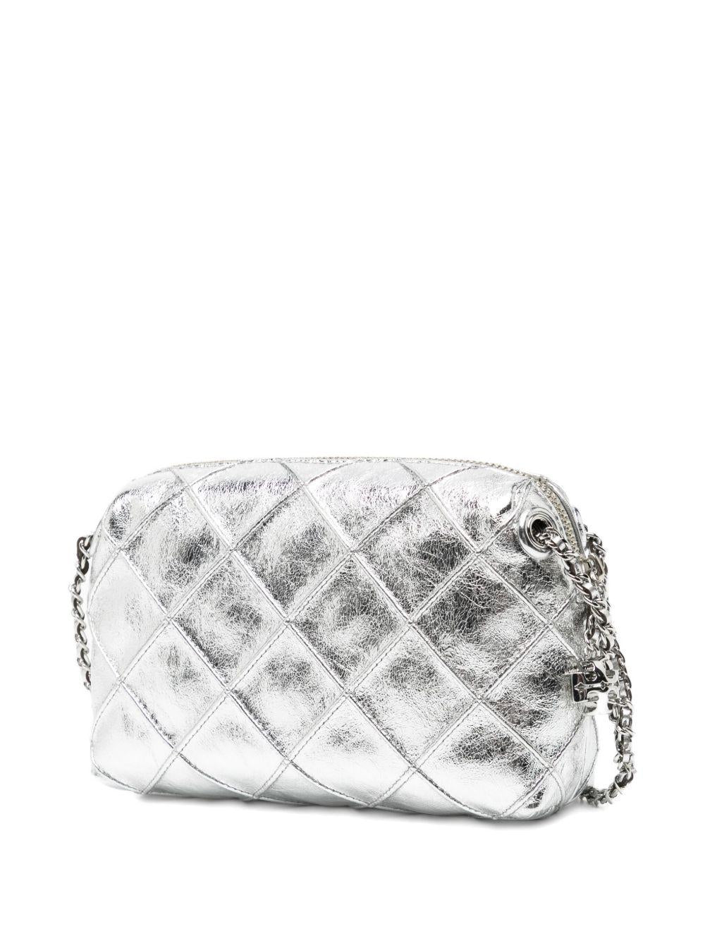 Fleming Soft Metallic Crossbody Bag 178233 040 SILVER TORY BURCH 