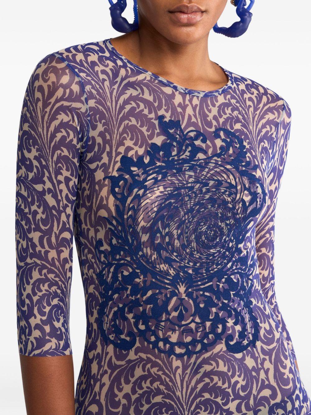 Abito in tulle con stampa conchiglia WRHA0387AK924 X0883 ETRO 