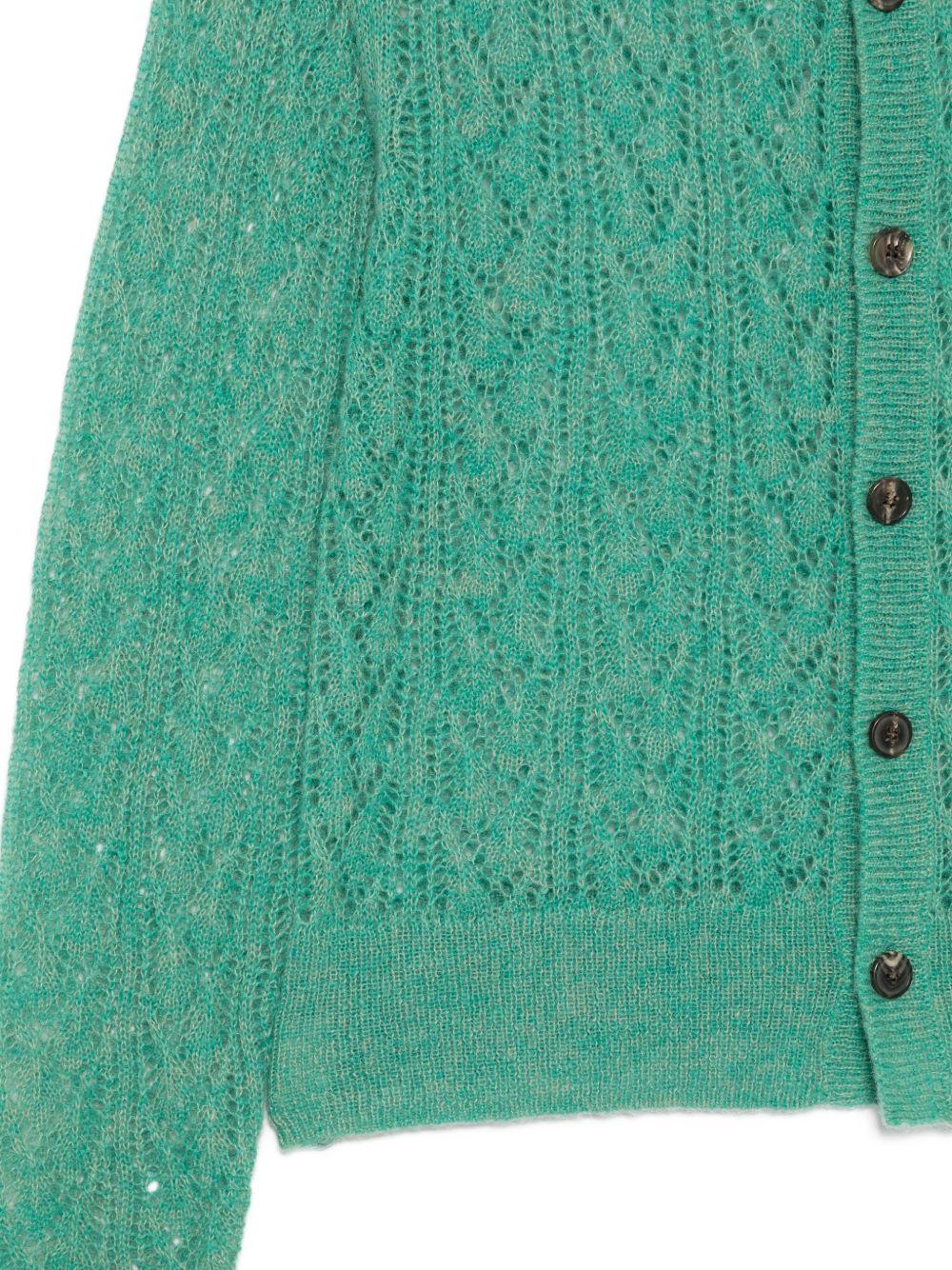 Open-Knit Cardigan MODEM3723 604 GREEN DRIES VAN NOTEN 