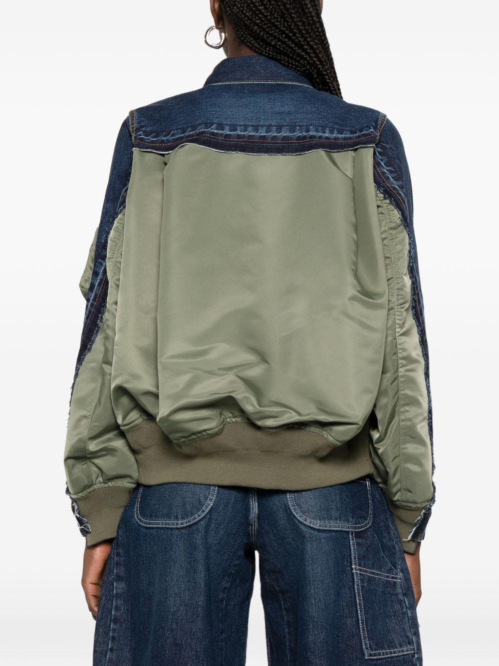 Giacca denim con design patchwork SCW307 401 BLUE SACAI 