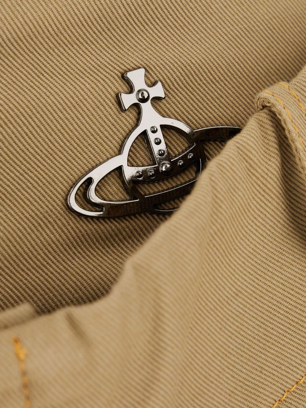 Pantaloni a gamba dritta con doppia cintura<BR/> 39020009W011Y C404 CAMEL VIVIENNE WESTWOOD 