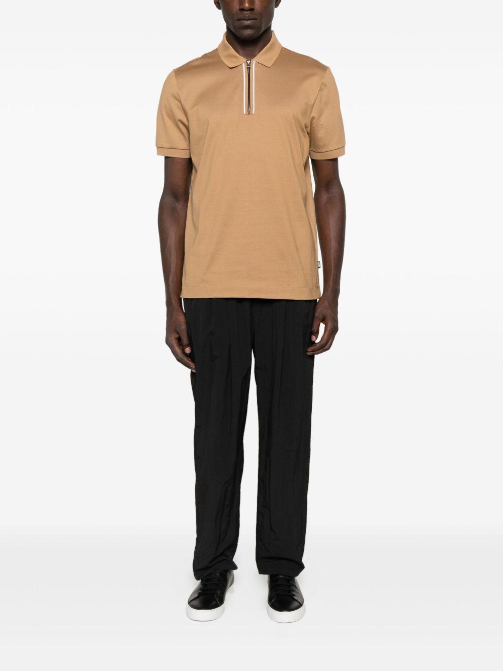 Polo con zip 50543880 260 MEDIUM BEIGE BOSS 