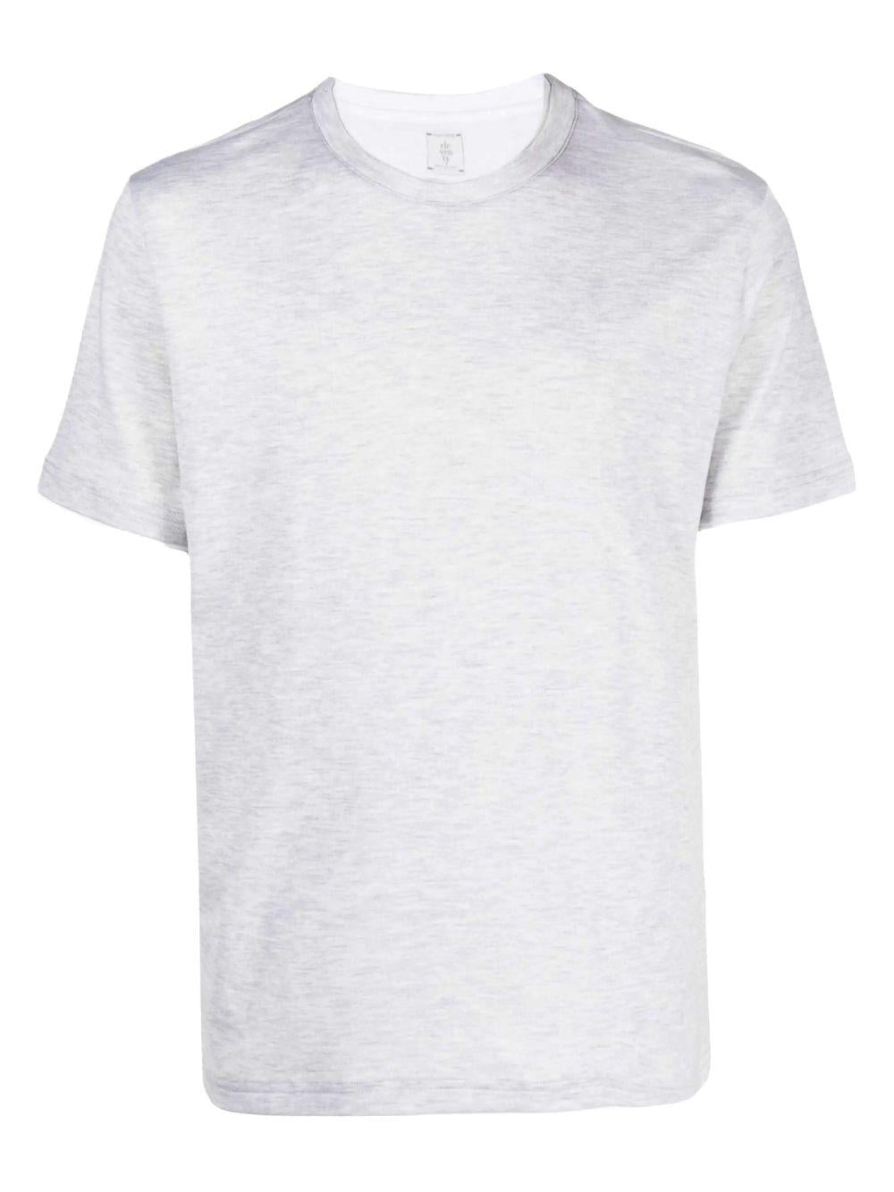 T-Shirt In Cotone X75TSHH04TES0H077 1301 GRIGIO BIANCO ELEVENTY 