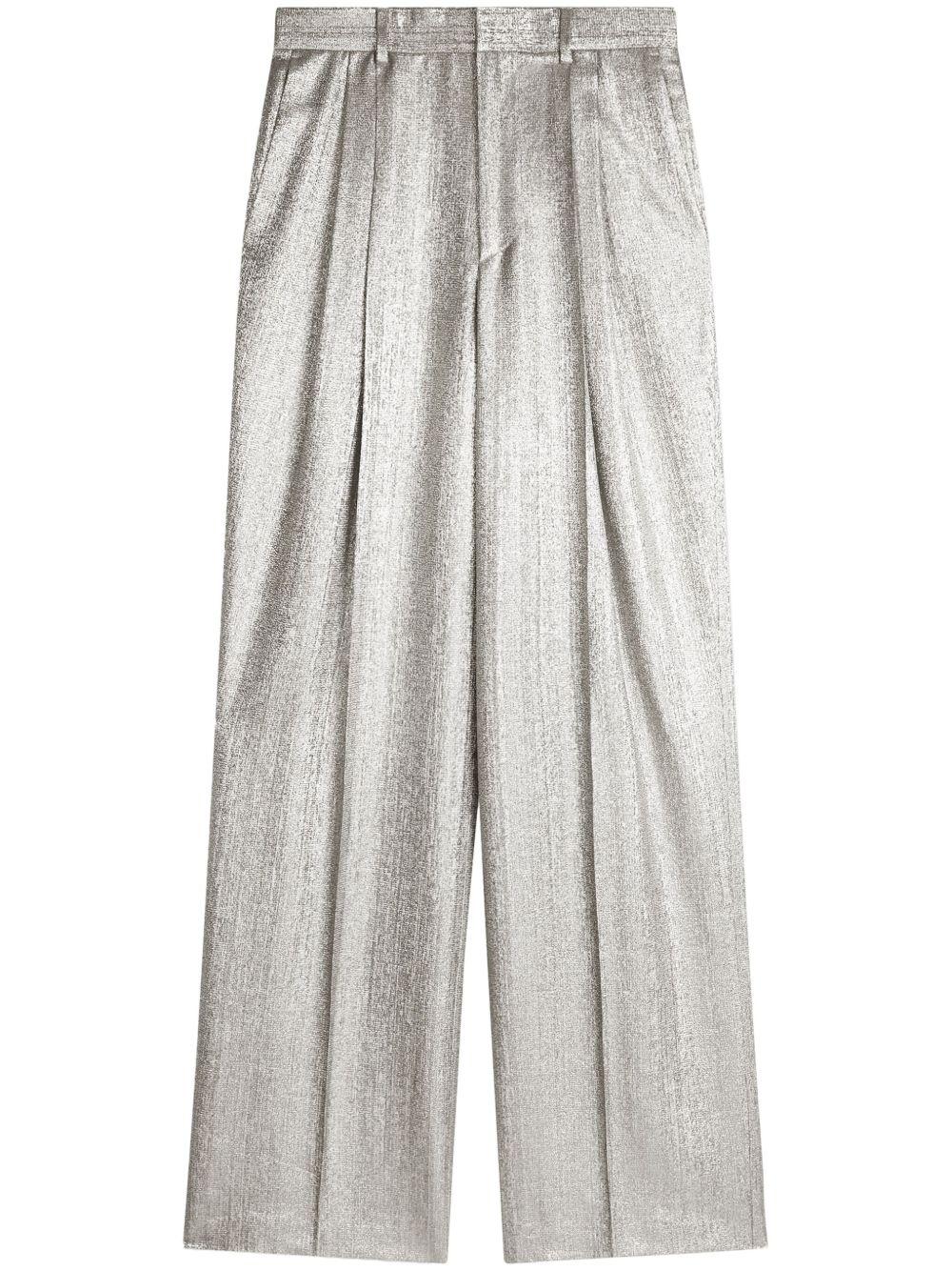 Pantalone dritti in viscosa 2510209141060 952 SILVER DRIES VAN NOTEN 