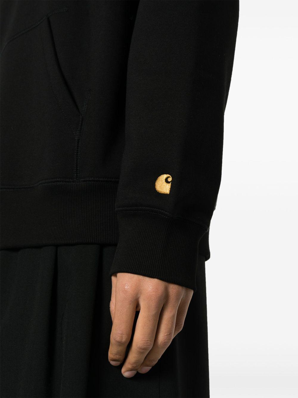 Felpa con Cappuccio Hooded Chase Sweatshirt I033661 00FXX BLACK GOLD CARHARTT WIP 