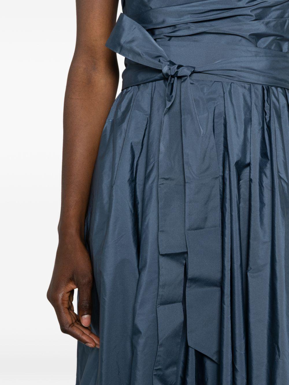 Abito In Taffeta MSEQUINOA 063 BLUE OPALE MAX MARA STUDIO 