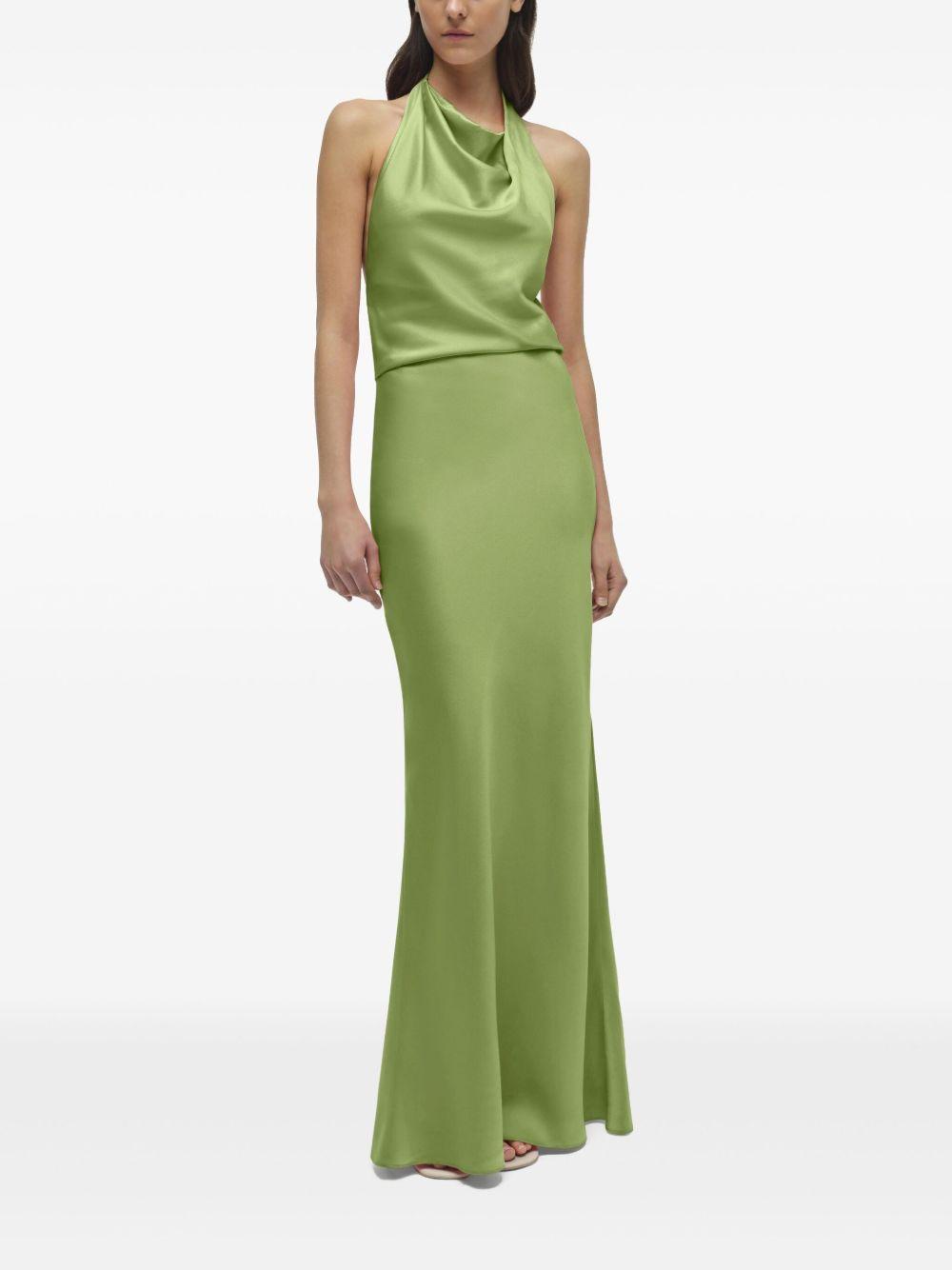 Reannon Satin Gown 2251235Q DEEP PERIDOT SIMKHAI 