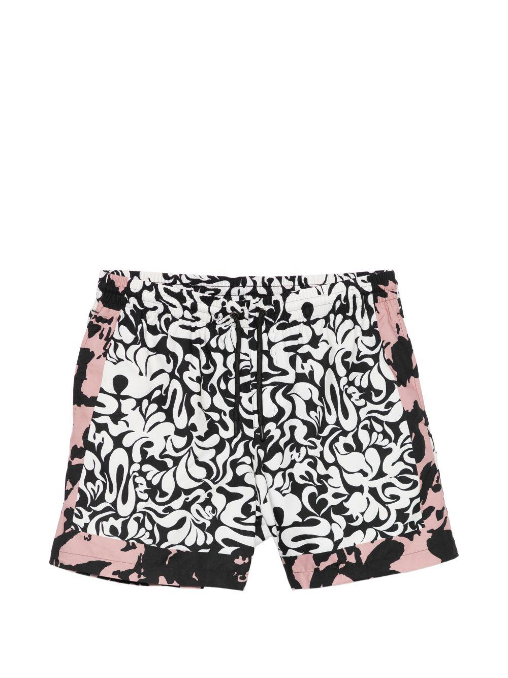 Printed Swim Shorts PHIBBS3168 900 BLACK DRIES VAN NOTEN 
