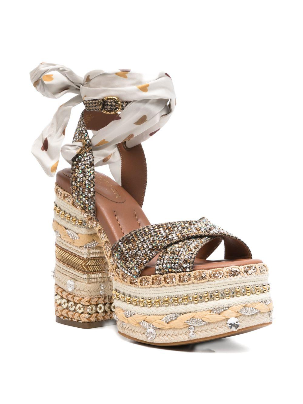 Chelsea Scarf Platform 4352443609 835 BEIGE COMB KURT GEIGER LONDON 
