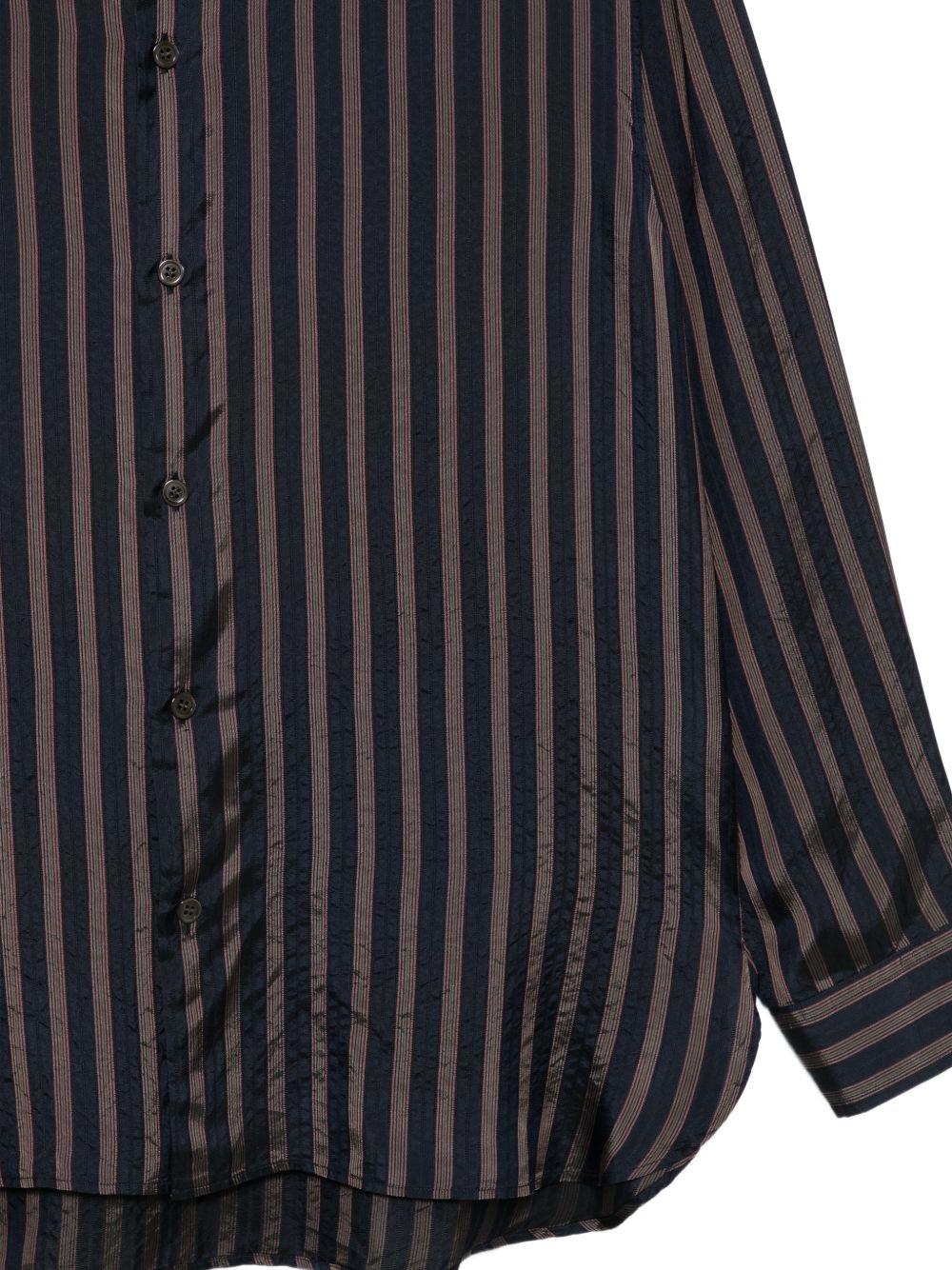 Stripe cupro shirt CROOM3276 509 NAVY DRIES VAN NOTEN 