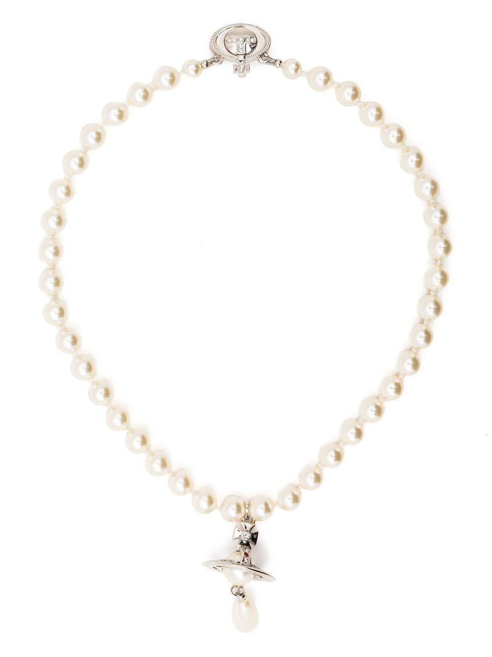 One Row Pearl Drop Choker 6303000802P128 P128 PLATINUM PEARL VIVIENNE WESTWOOD 