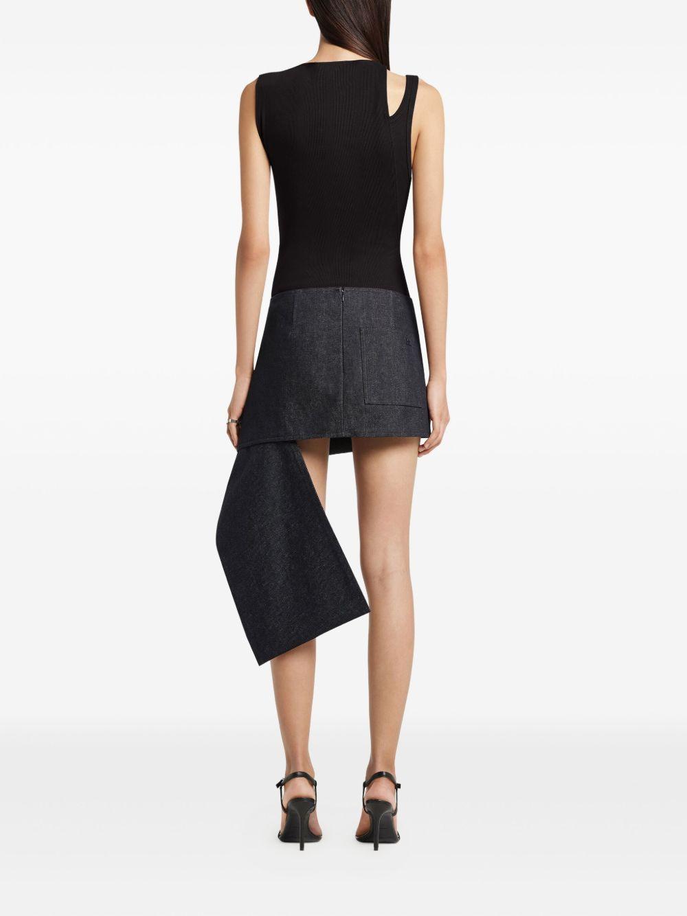 Oblique 90's Rib Top 425JDE146JS0194 9999 BLACK COURREGES 