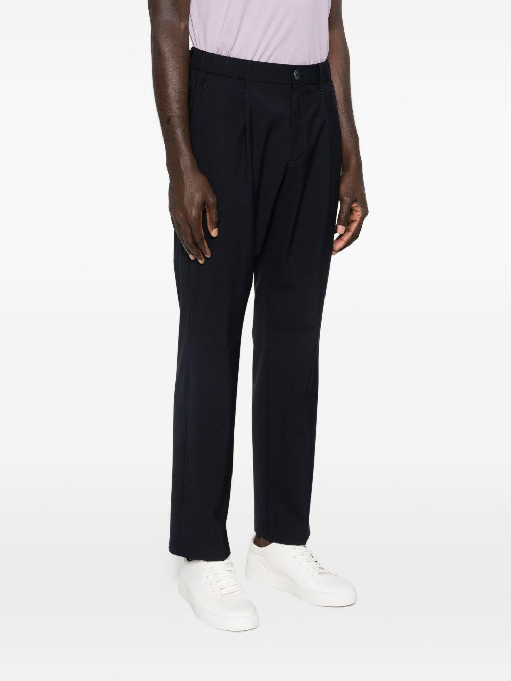 PANTALONI IN LIGHT STRETCH WOOLY PT000163U12808 9200 BLUE NAVY HERNO 