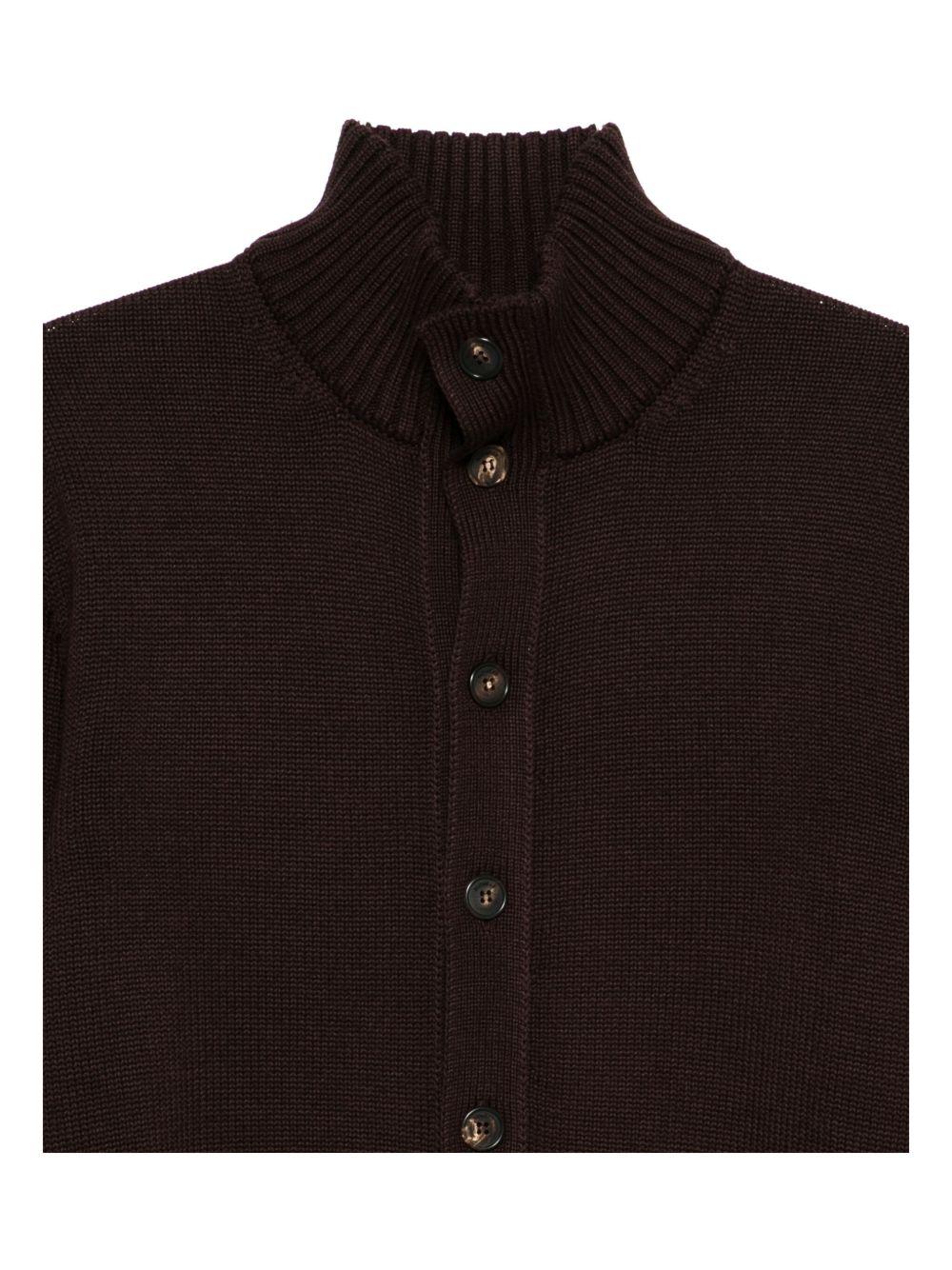 Cardigan A Collo Alto In Lana 810130ZR229 Z1991 ZANONE 