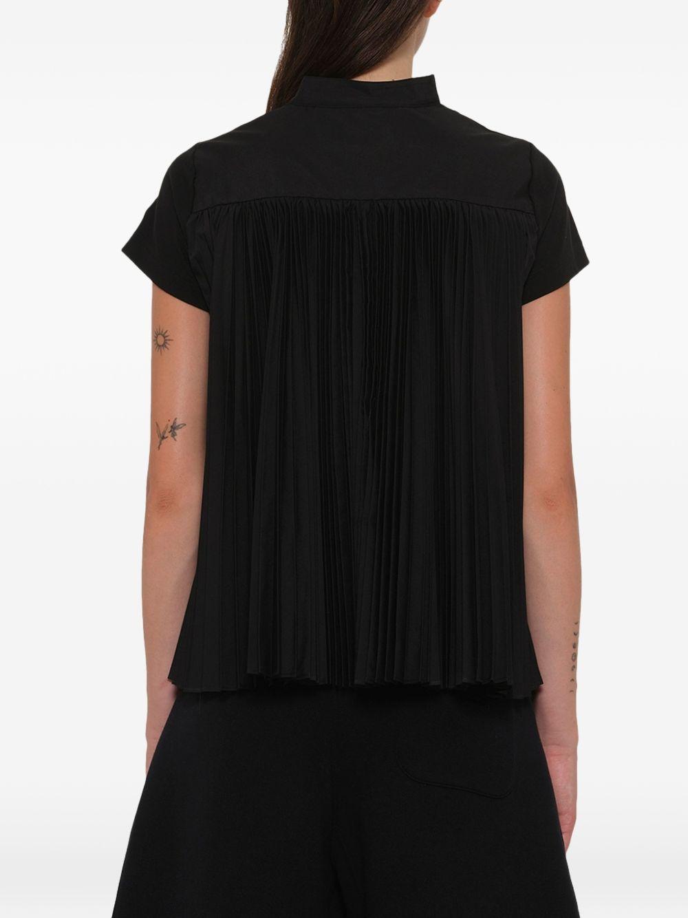 pleated-back pocket T-shirt SCW352 002 BLACK SACAI 