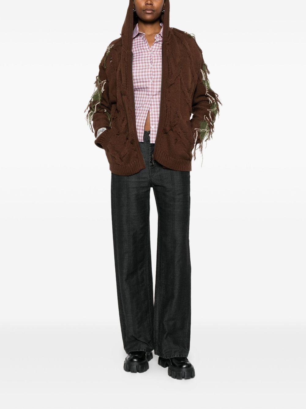 Unisex Argyle Fisherman Hood Zip-Up ATB1347U BROWN ANDERSSON BELL 