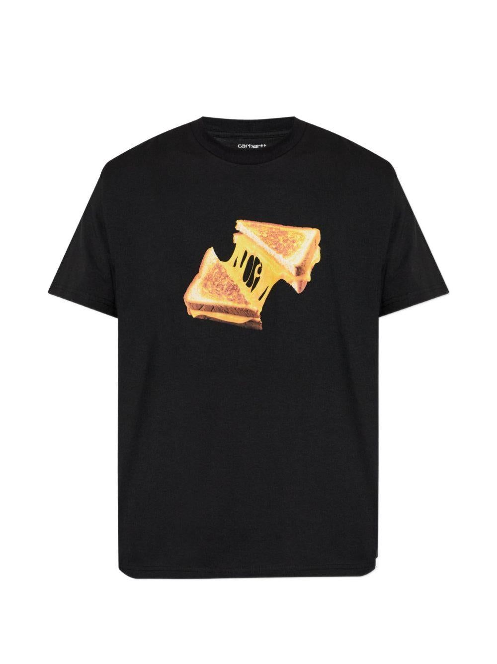 T-shirt a maniche corte con toast al formaggio I036882 89XX BLACK CARHARTT WIP 