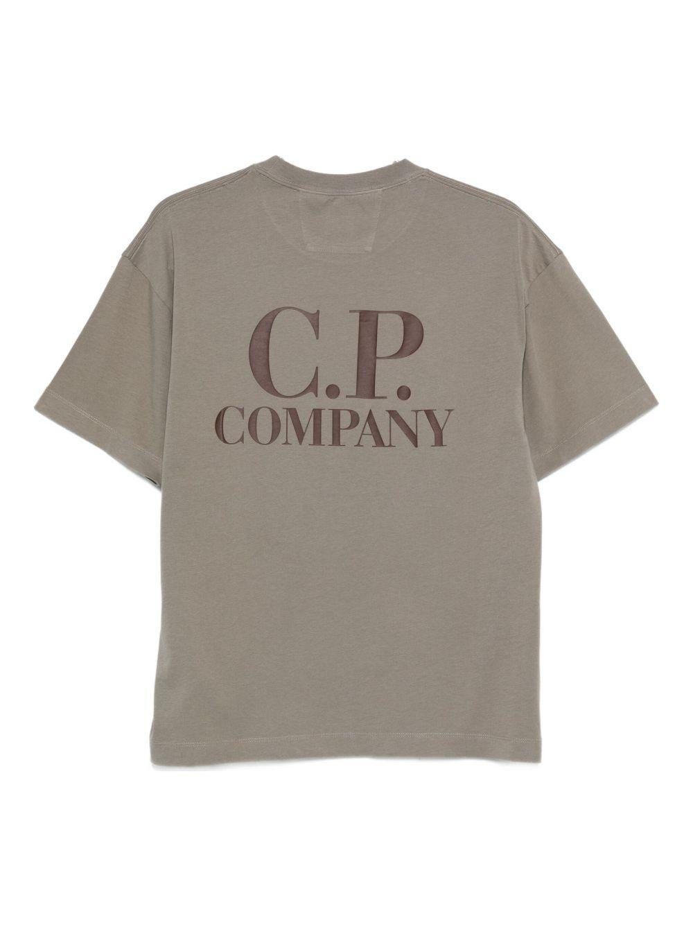 30/1 Jersey Short Sleeve Logo T-shirt 19CMTS103A005100W 356 FALLEN ROCK CP COMPANY 