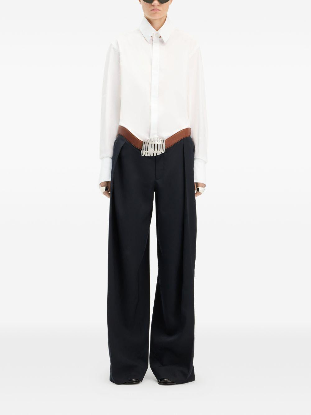 Open Fly Away Shirt 2602UST057C070 01 WHITE JEAN PAUL GAULTIER 