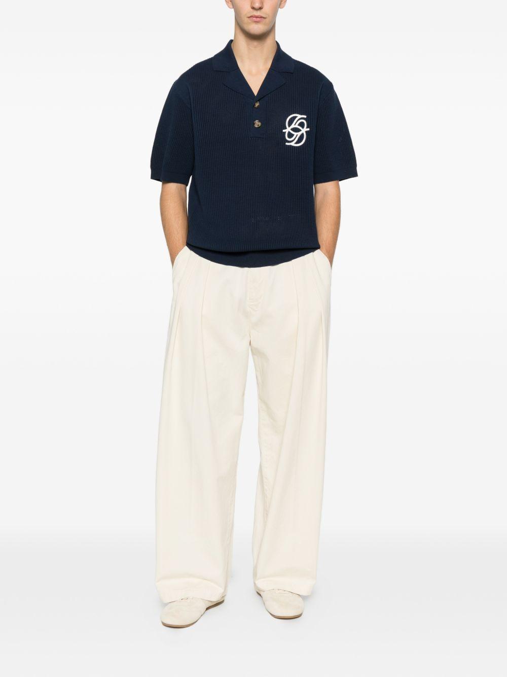 Polo Maille Monogramme JPO171CO207 NAVY DROLE DE MONSIEUR 