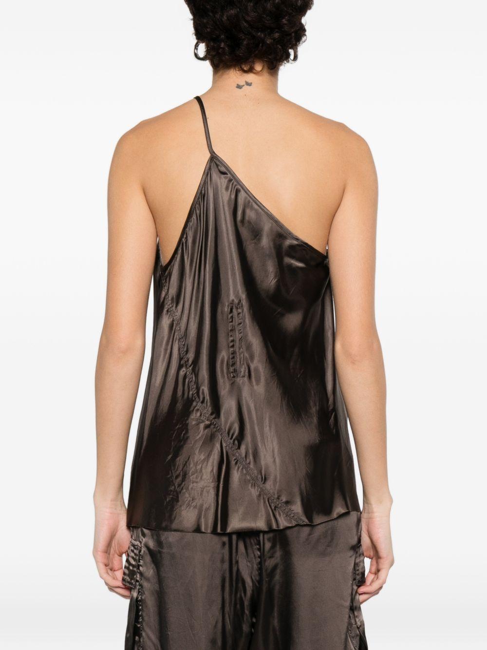 One Shoulder Slip T RP01F6117N 78 DARK DUST RICK OWENS 