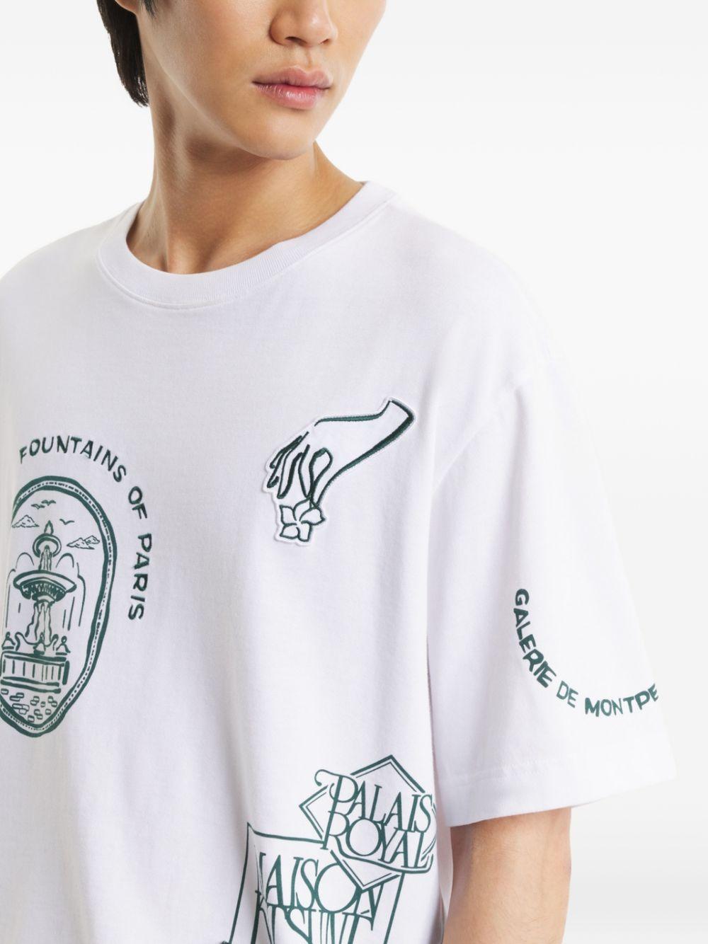 ART NOUVEAU STAMPS OVERSIZE QM00107KJ0119 P100 WHITW MAISON KITSUNE 