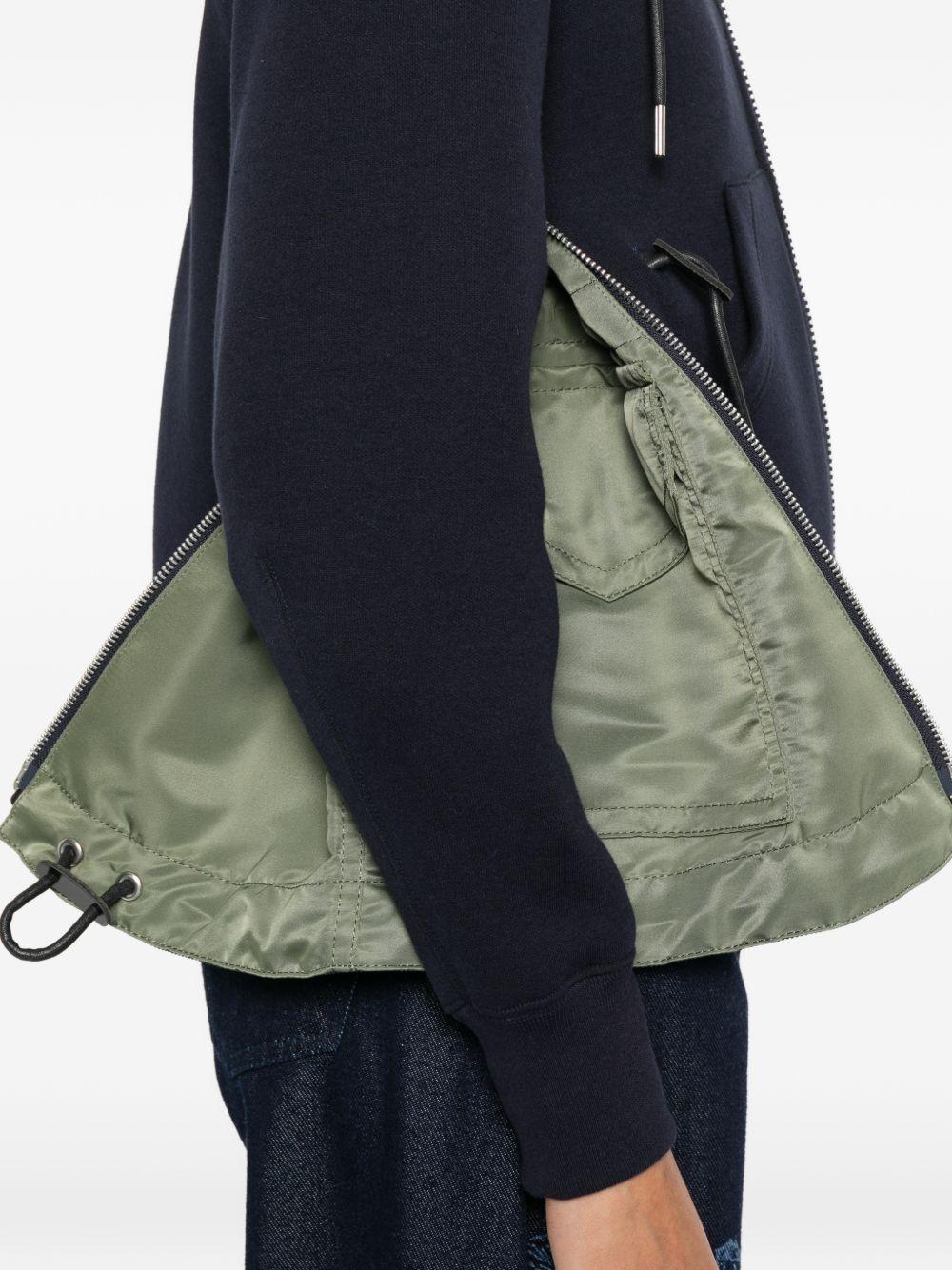 Felpa con cappuccio SCW343 212 NAVY KHAKI SACAI 
