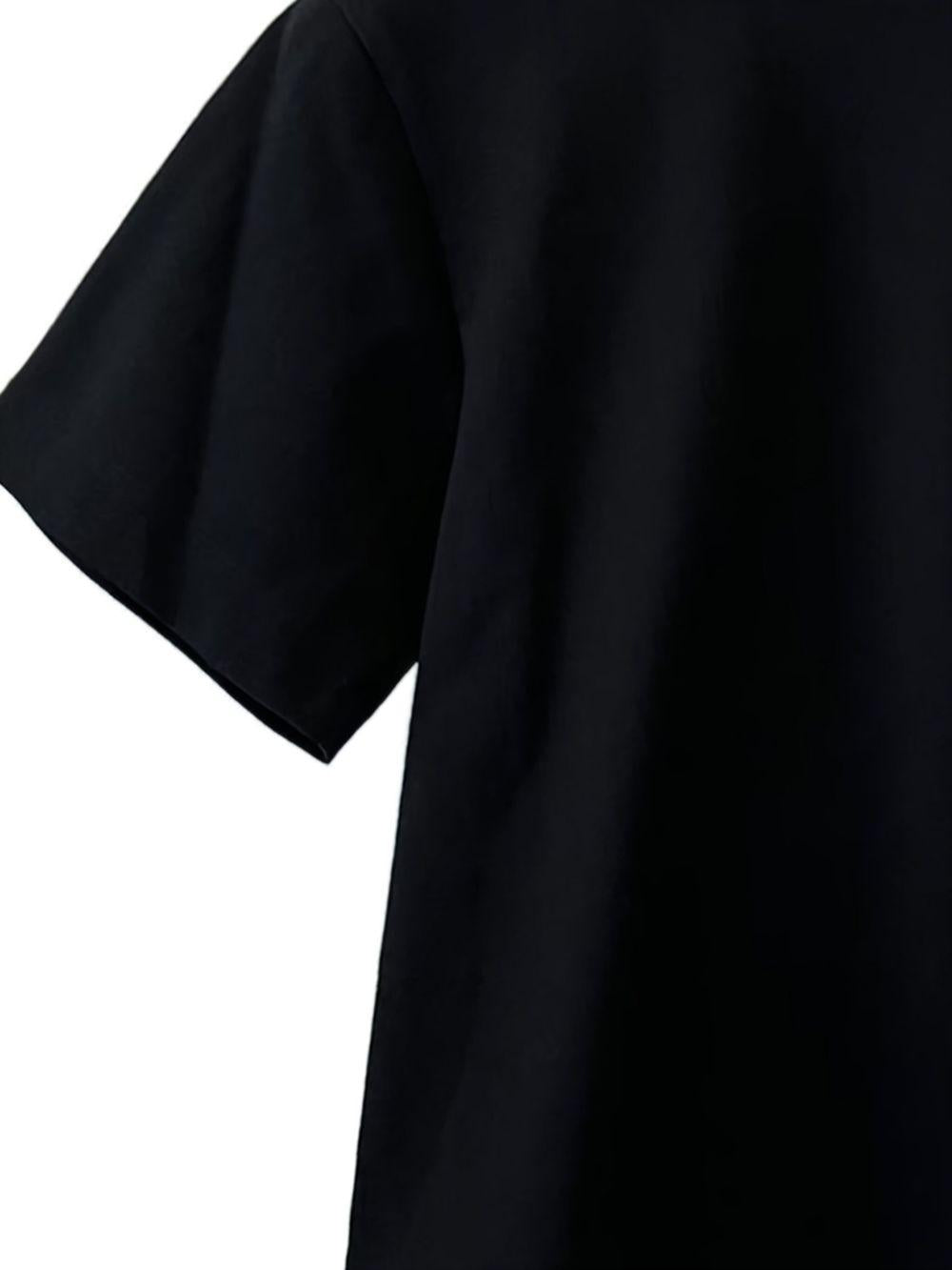 Cotton & Organza Jersey T-shirt 2508014 004 BLACK OFF WHITE SACAI 