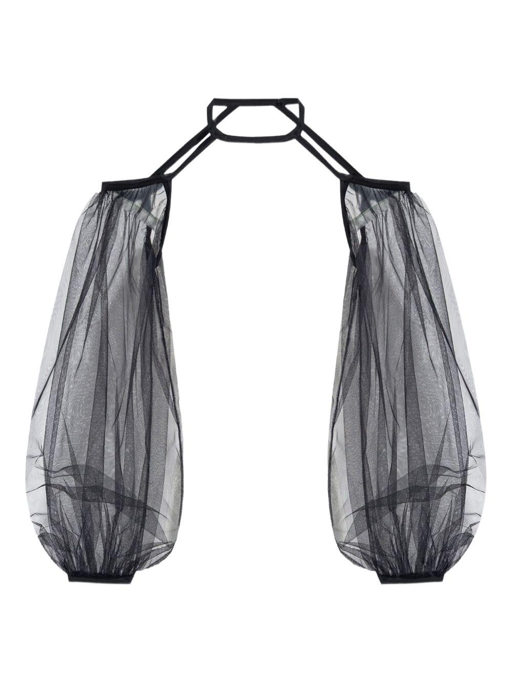 Maniche in tulle 3OT013S25 1 BLACK NOIR KEI NINOMIYA 