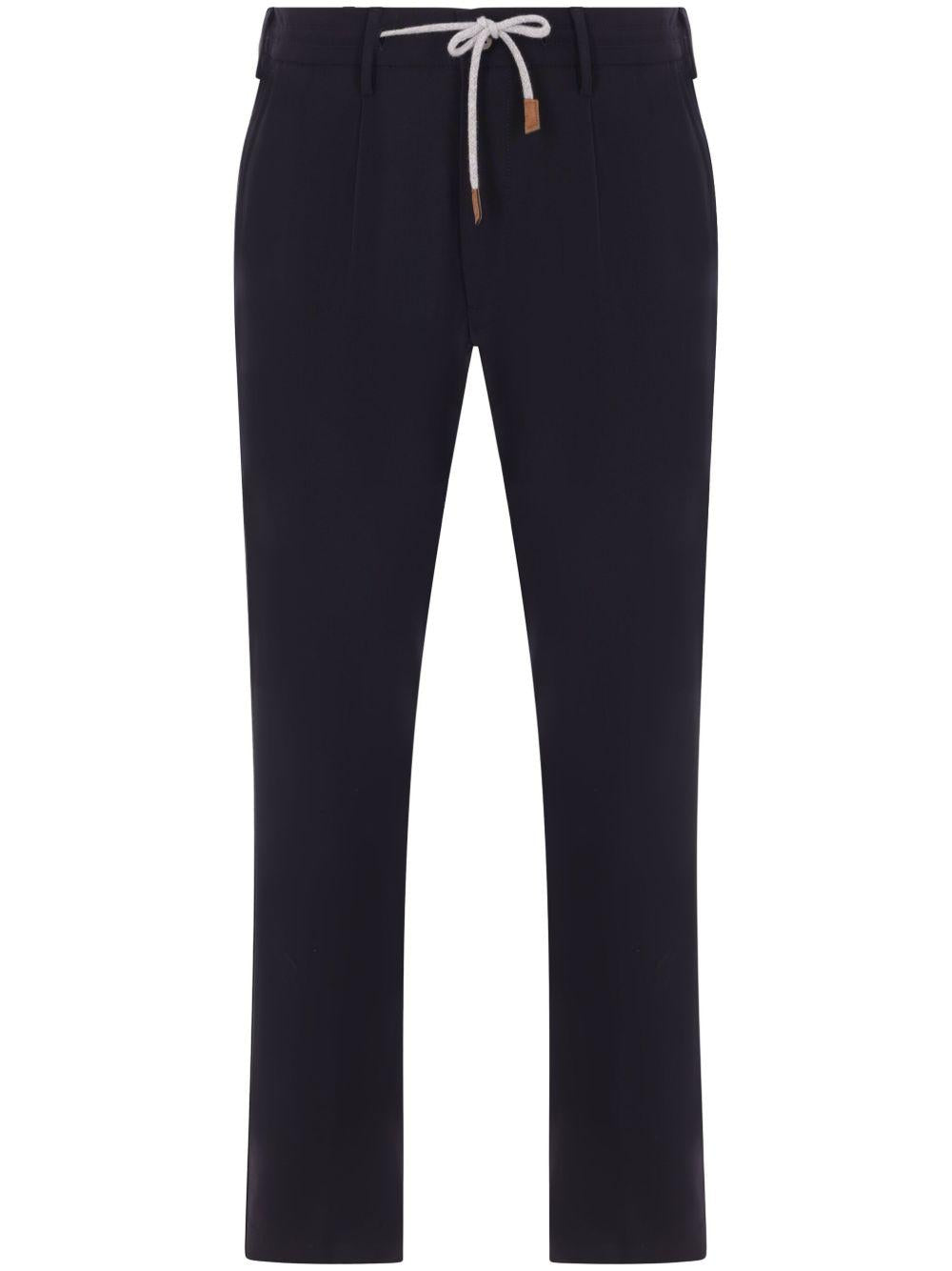 Pantalone jogger in lana X75PANB21TES0A053 11N BLUE ELEVENTY 