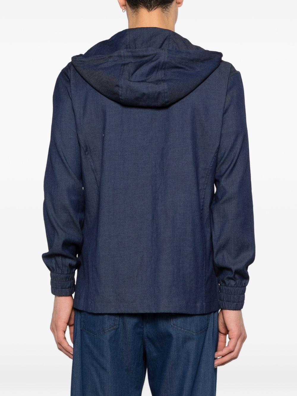 KITON - Giacca con cappuccio UMC010H0969601000 BLUE KITON 