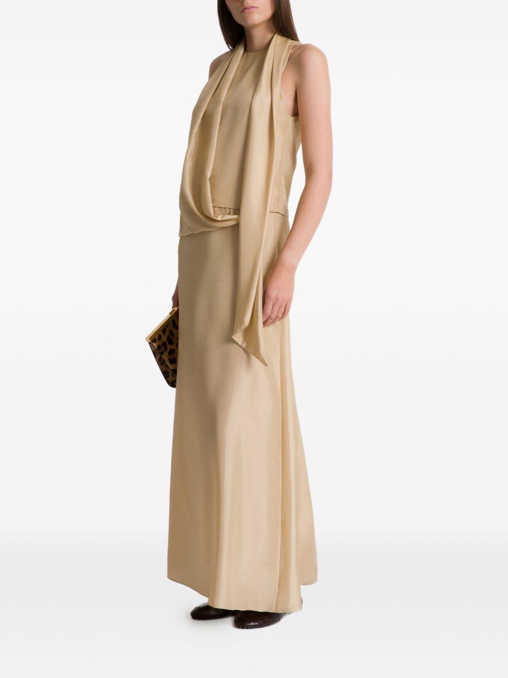Gonna Lunga in Seta A01120116 0081 BEIGE ALBERTA FERRETTI 