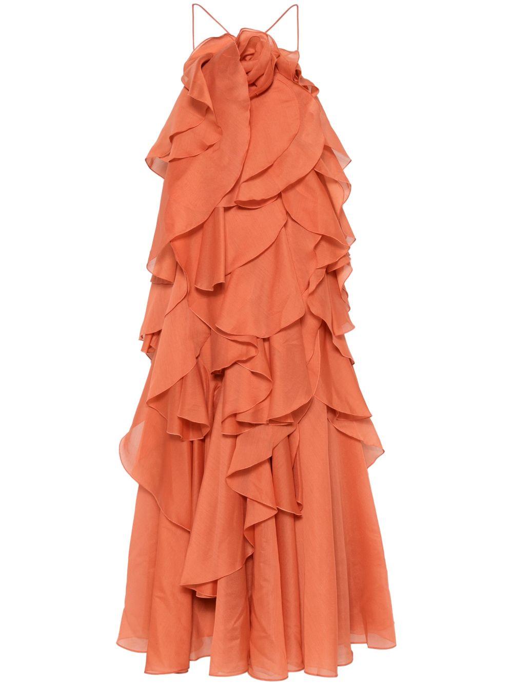 Pandorea Layered Maxi Dress 25RE5004 CORAL CLAY AJE 