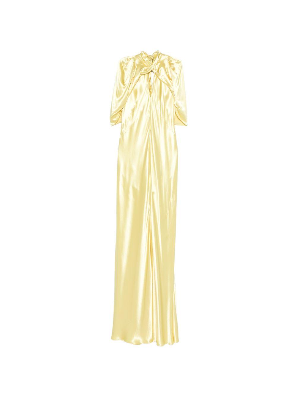 Abito da sera in raso A04301627 0024 ALBERTA FERRETTI 