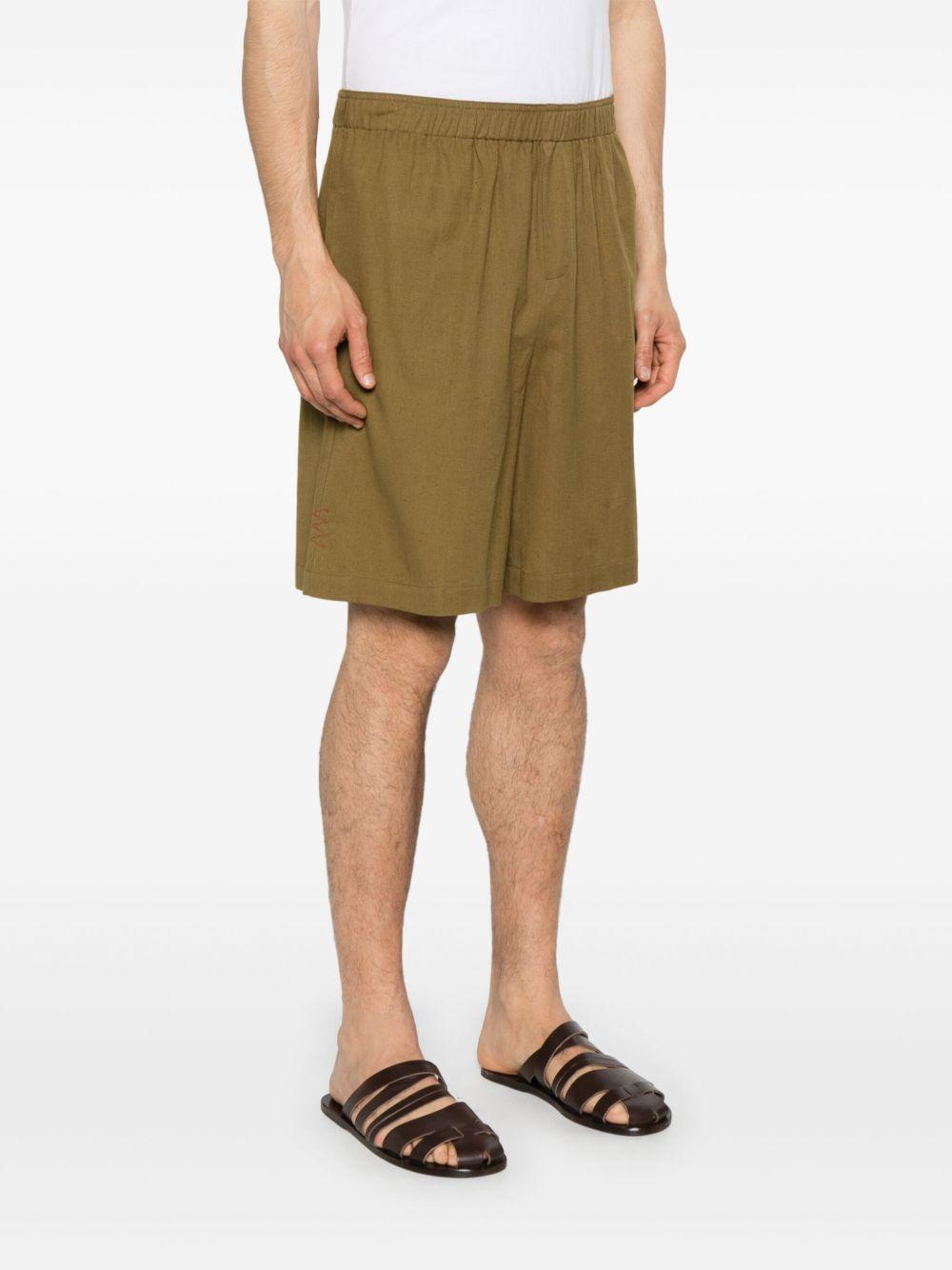 Shorts con vita elasticizzata B6D0016 19M MILITARE AMARANTO 