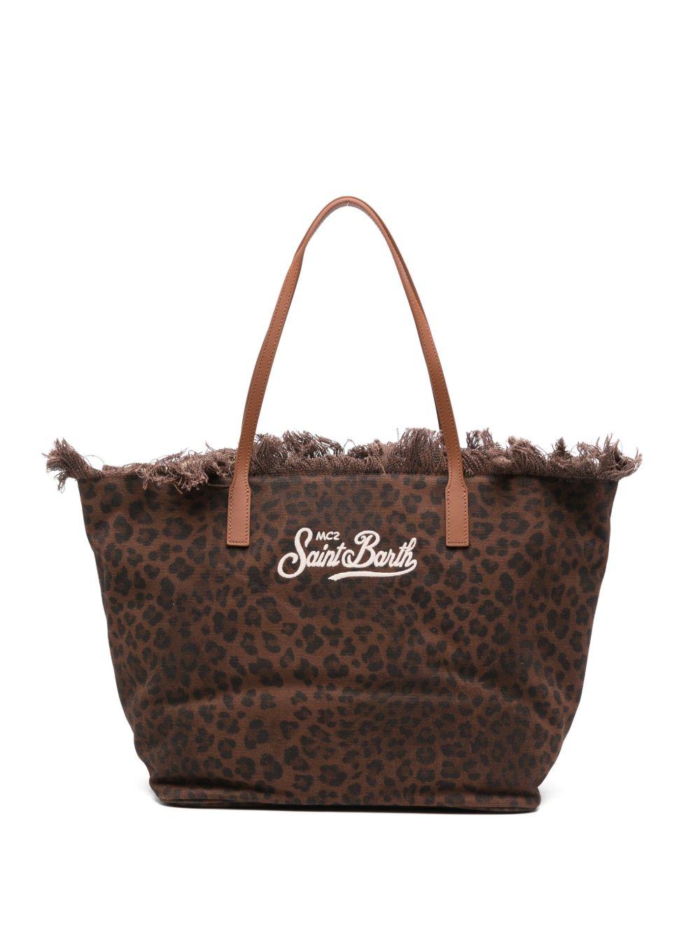 City Bag Midi Fringe CBF000100588L DARK LEOPARD 18 MC2 SAINT BARTH 