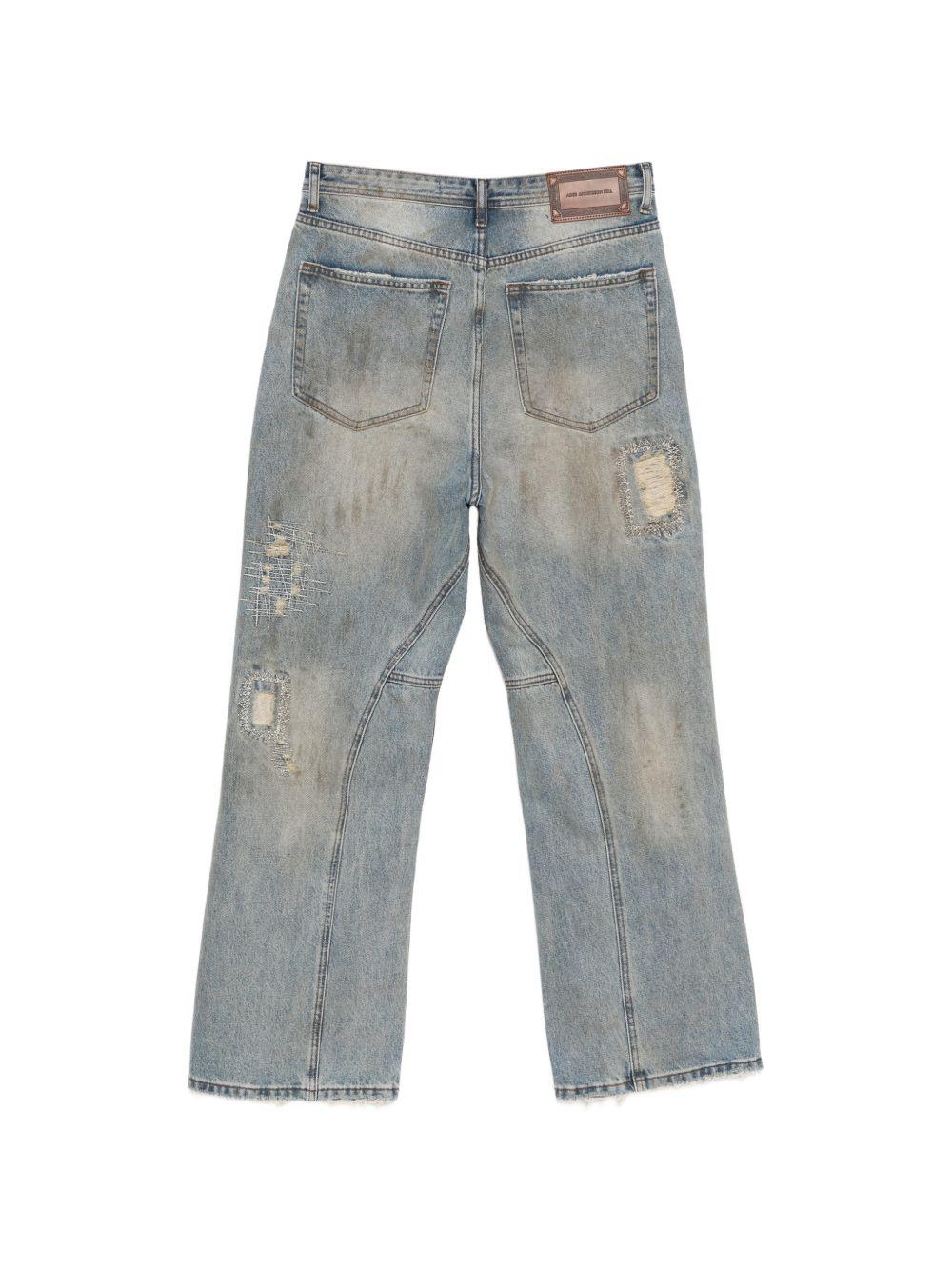 Unisex Destroyed Wide-Leg Jeans APA864U BLUE ANDERSSON BELL 