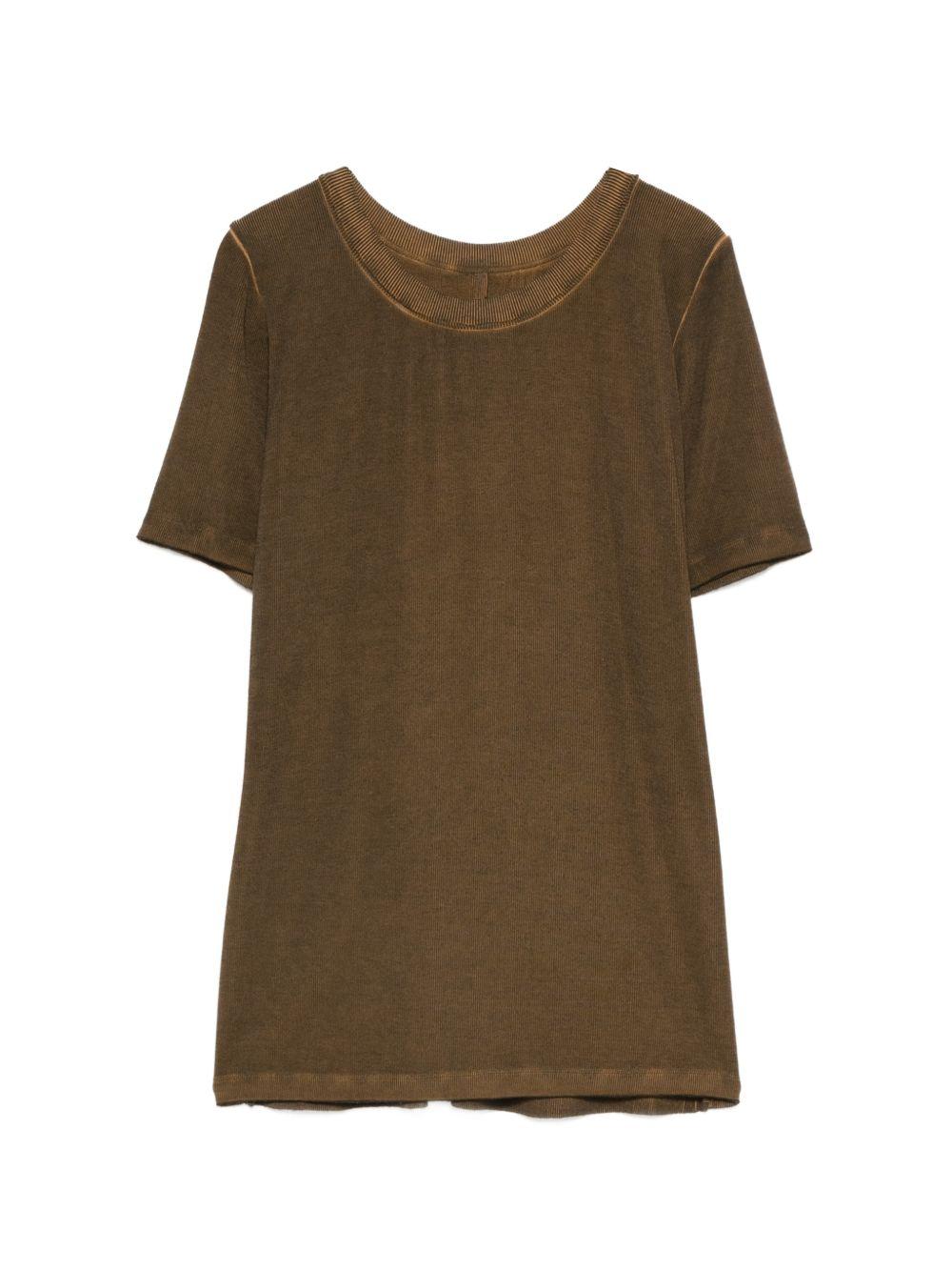 Tir Ribbed T-Shirt UP1032 UW240 MUSTARD UMA WANG 