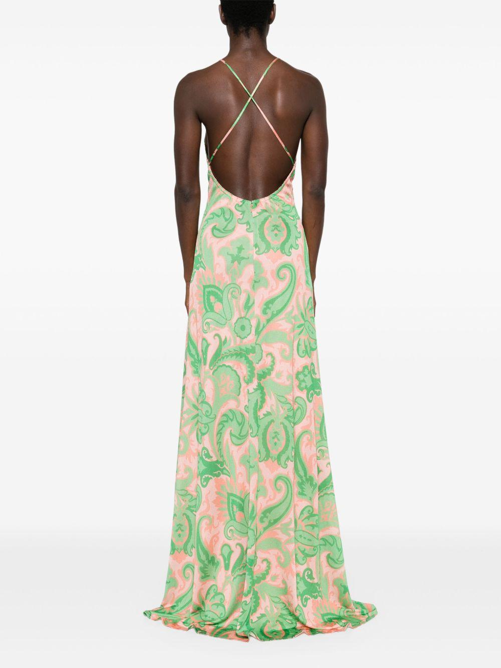 Abito lungo con stampa barocca WRHA028899IA439 X0876 ETRO 
